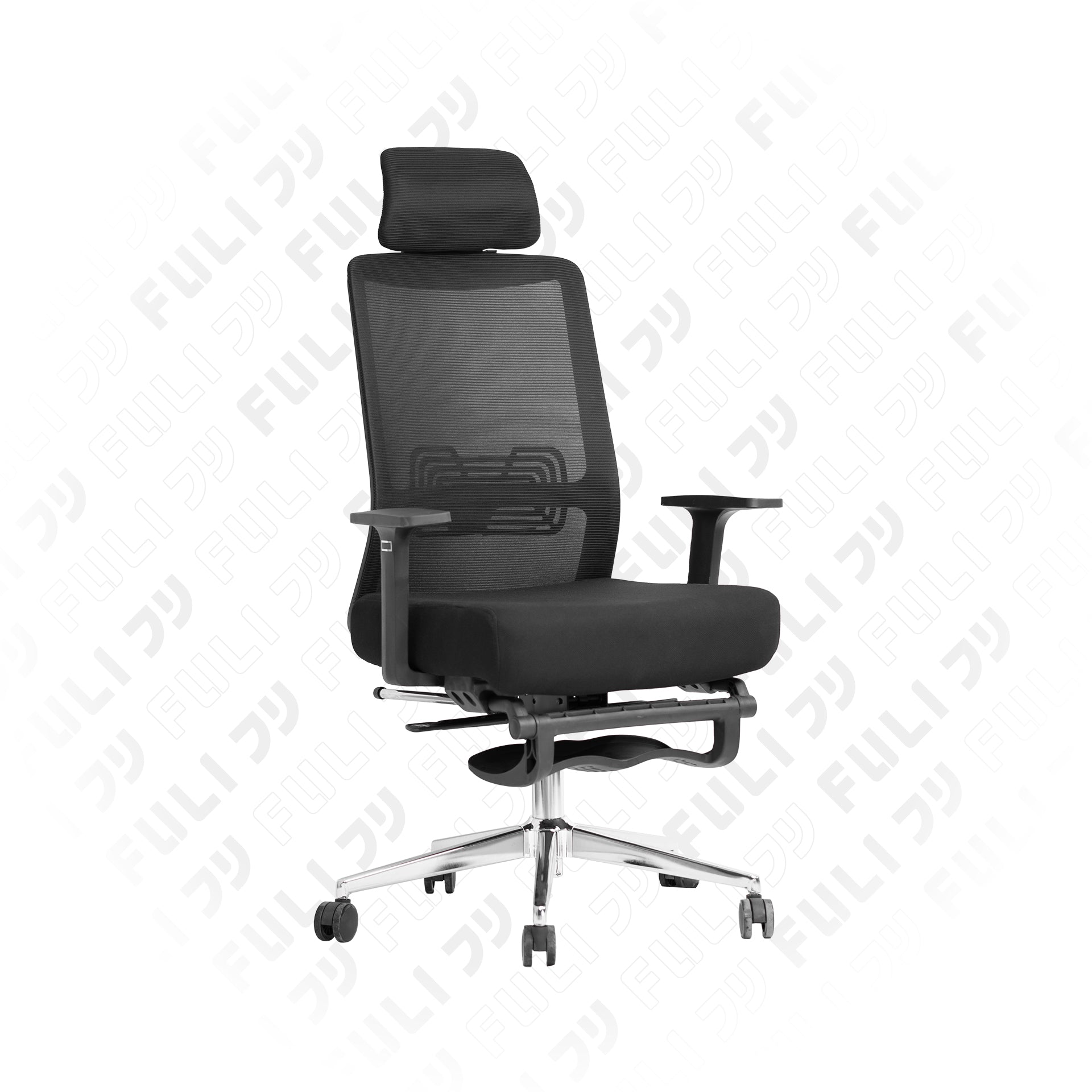 เซตนั่งเพลินผ่อนคลายสบายตา | FULI X9 Memory Foam ErgoMesh Office Chair - Black + Ergo Massage Neck Pillow + Smart Eye Massager