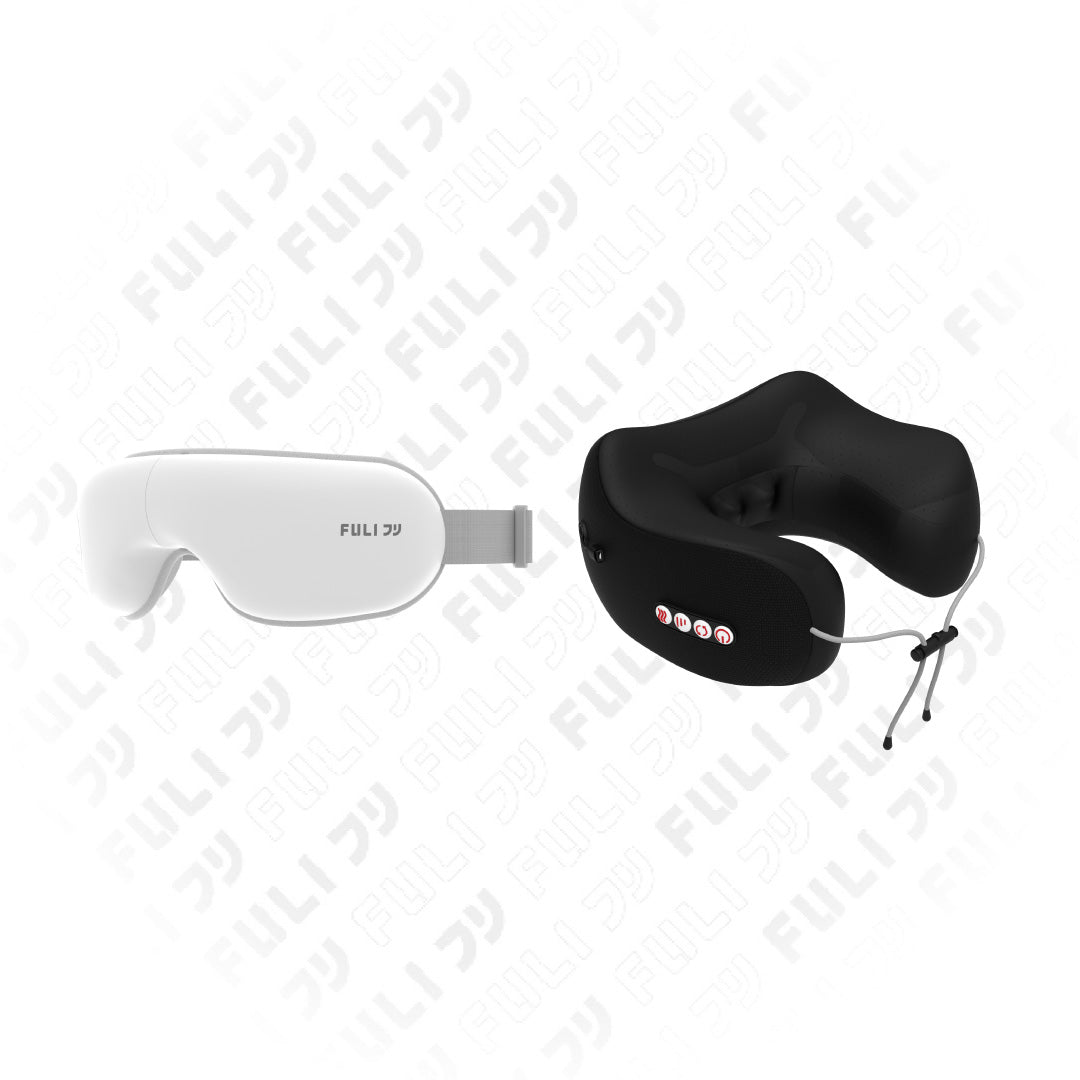 เซตตาใสคอเย็นสบาย | FULI Smart Eye Massager Lite + FULI Cool Tech Massage Neck Pillow