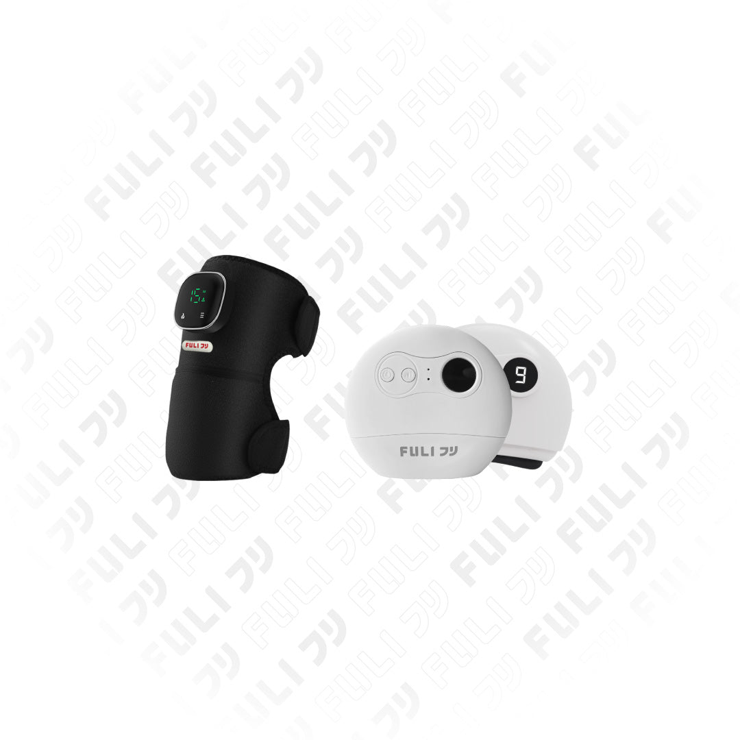 เซตคลายเมื่อยหน้าเรียว | FULI ThermoFlex Knee Massager + FULI Natural Stone Electric Gua Sha