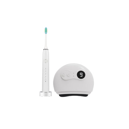 เซตฟันขาวหน้าเรียว FULI Smart Sonic Electric Toothbrush + Natural Stone Electric Gua Sha