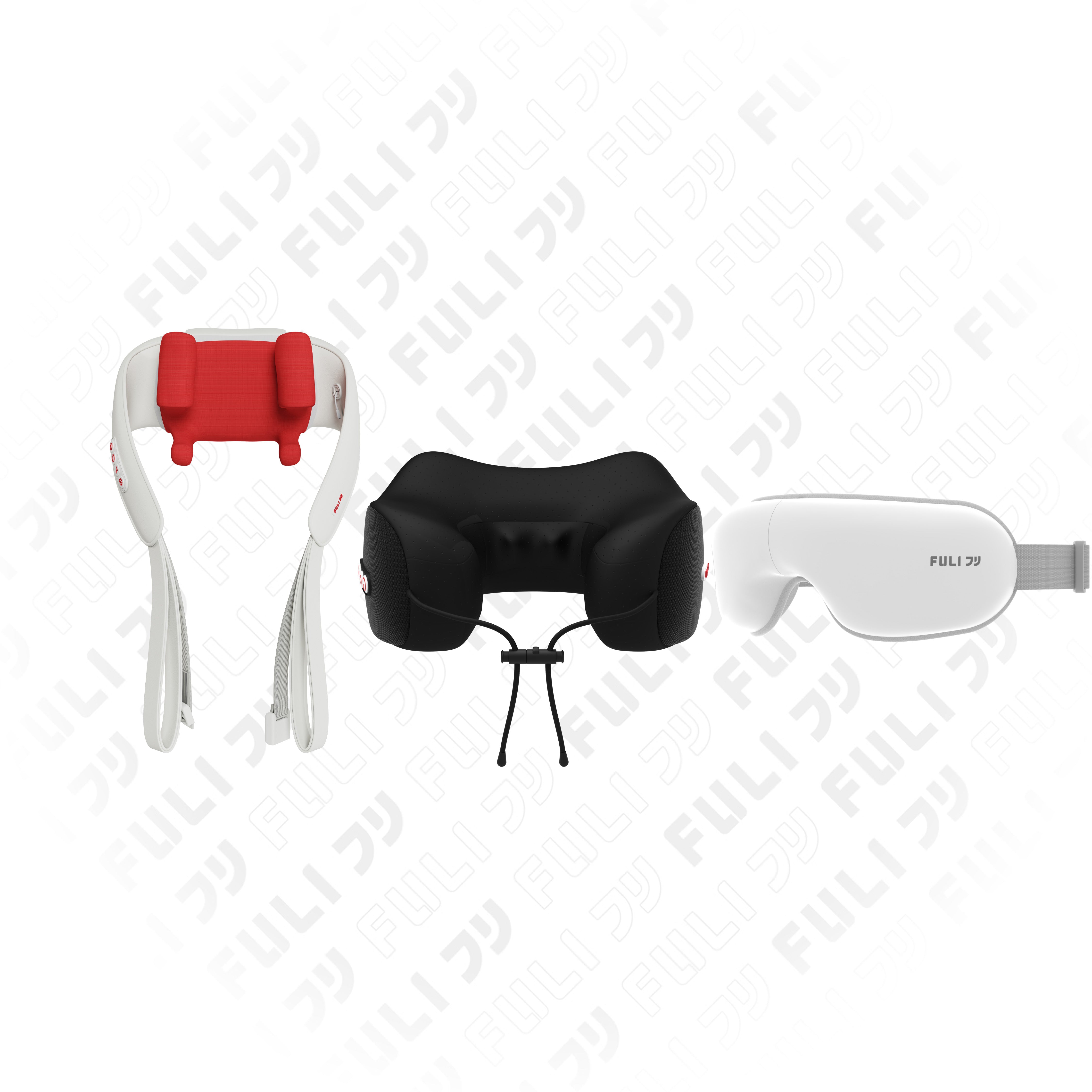 [PRE]เซตนวดตาเย็นคอบ่าไหล่ | FULI Cool Tech Massage Neck Pillow + FULI Neck and Shoulder Massager + FULI Smart Eye Massager Lite