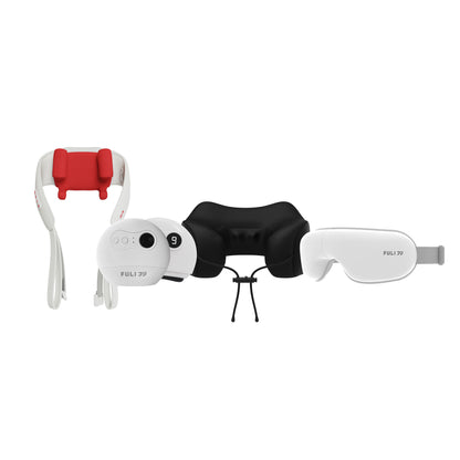 [PRE]เซตนวดหน้าตาใสเย็นคอบ่าไหล่ | FULI Cool Tech Massage Neck Pillow + FULI Neck and Shoulder Massager + FULI Smart Eye Massager Lite + FULI Natural Stone Electric Gua Sha