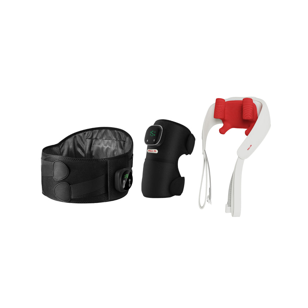 [PRE]เซตนวดสบายหายปวดทั้งตัว | FULI Waist Massager + FULI ThermoFlex Knee Massager + FULI Neck and Shoulder Massager