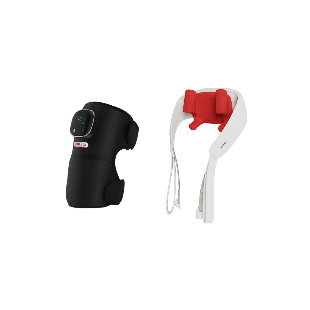 [PRE]เซตคลายเมื่อยสุดฟิน | FULI ThermoFlex Knee Massager + FULI Neck and Shoulder Massager (Red)