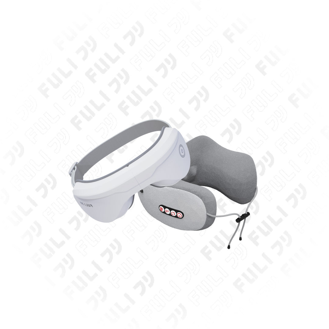 เซตคู่ผ่อนคลายสบายตา FULI Ergo Massage Neck Pillow + Smart Eye Massager