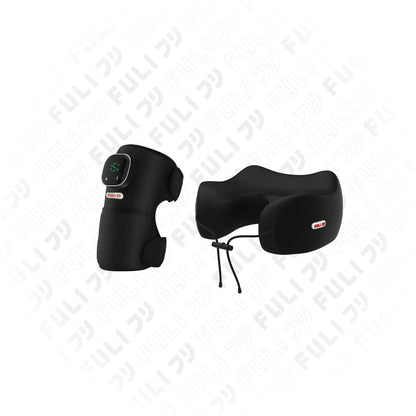 เซตคลายเมื่อยคอเย็นสบาย | FULI ThermoFlex Knee Massager + FULI Cool Tech Massage Neck Pillow (Black)