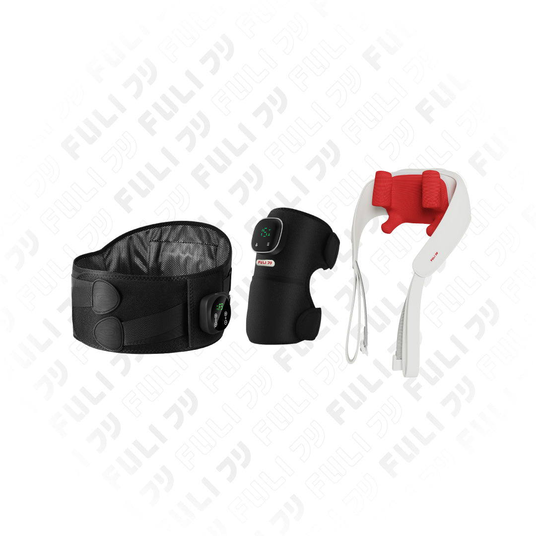 [PRE]เซตนวดสบายหายปวดทั้งตัว | FULI Waist Massager + FULI ThermoFlex Knee Massager + FULI Neck and Shoulder Massager