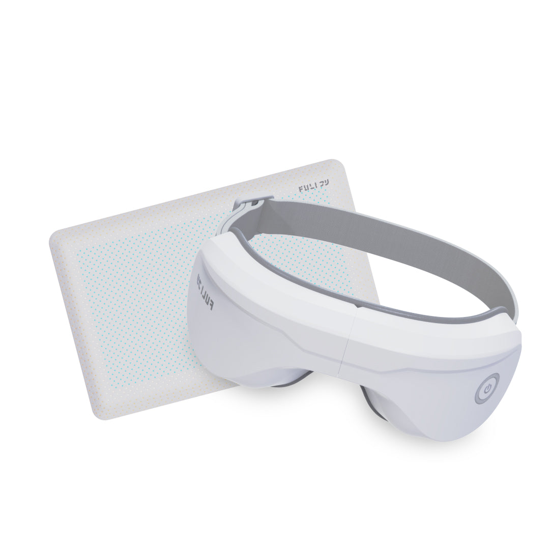 เซตคู่ผ่อนคลาย FULI -5℃ Bread Shape Pillow With Cool Tech Gel+4D Smart Eye Massager